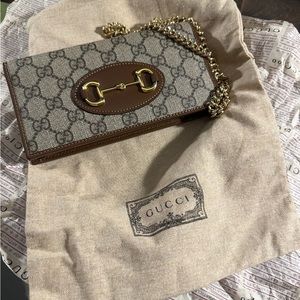 Gucci Horsebit 1955 wallet with chain
